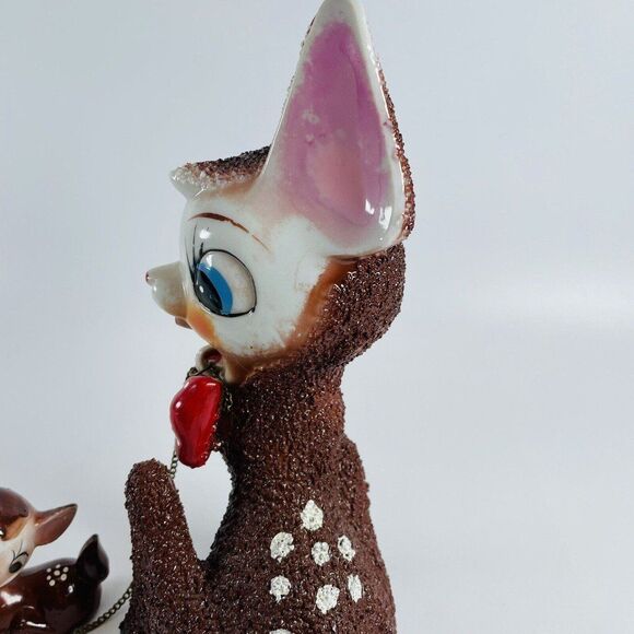 Arnart Sugar Salt Glazed Chain Deer Family Figurines Japan VTG MCM Christmas - Picture 7 of 12